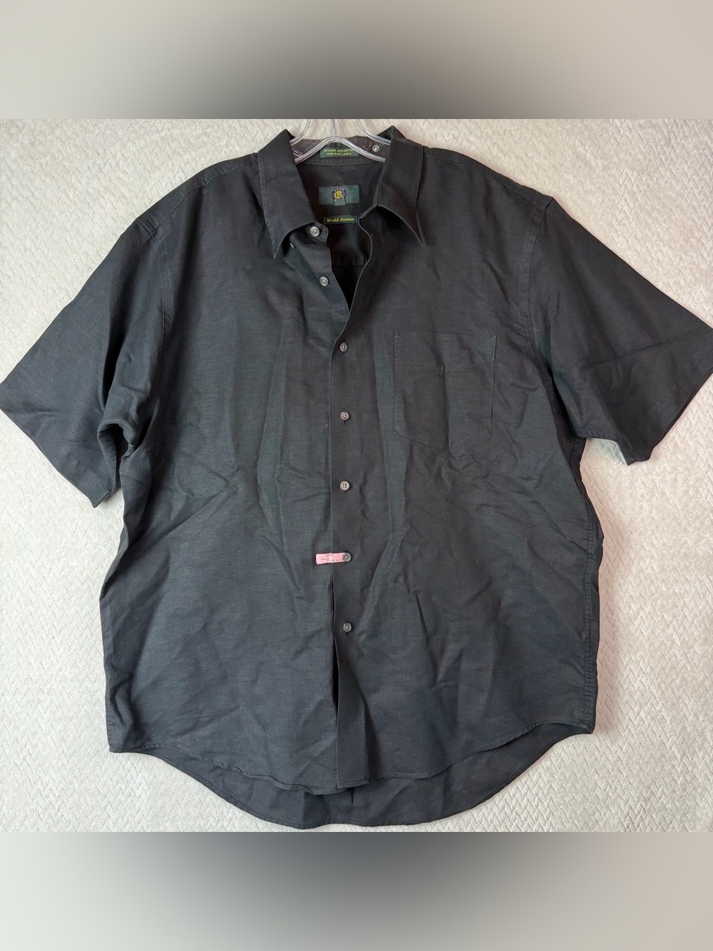Vintage Club Room By Charter Club Cotton And Linen Blend Shirt Men's Size XL